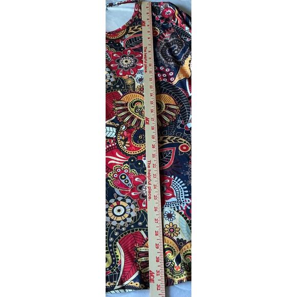 Splensive Woman Long Sleeve Pull Over Tunic Geometric & Flowers BoHo Size 3XL - Picture 3 of 9